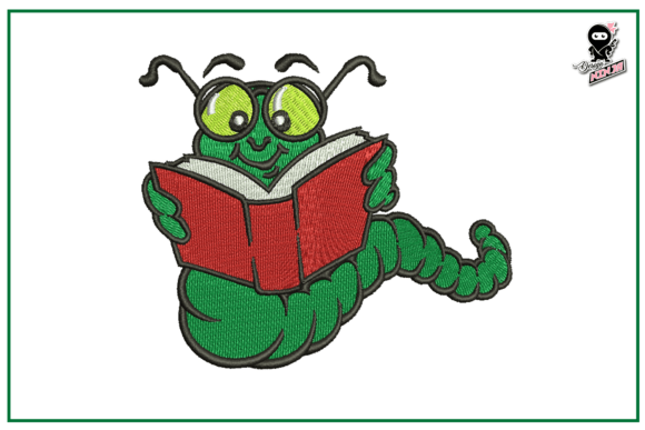 Caterpillar with a Book, Back to School Embroidery Review