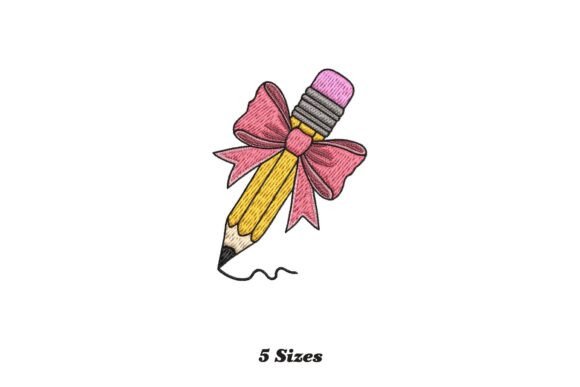 Pencil With Pink Bow Embroidery Review