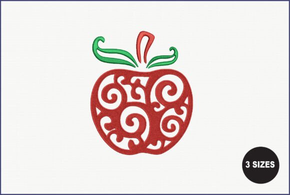 School Apple Embroidery Design Review